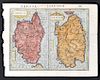 2 Maps of Sardinia and Corsica Mercator and Hondius Ortelius