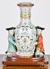 Chinese export famille rose porcelain vase