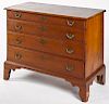 New England Chippendale cherry chest of drawers