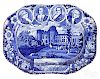 Rare Historical blue Staffordshire platter