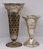 STERLING. (2) Tiffany & Co Sterling Trumpet Vases.