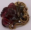 JEWELRY. Erwin Pearl 18kt Gold, Tourmaline and