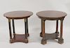 2 Antique Bronze Mounted Empire Style Tables.