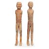 2 Chinese Han Dynasty Painted Earthenware Figures