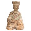 Chinese Han Dynasty Sichaun Pottery Seated Figure