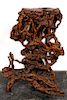 Large Chinese Scholar Tree Root Stand Sculpture