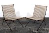 2, Alan Gould String "Bow" Lounge Chairs, C. 1950