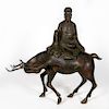 Chinese Qing Style Bronze Shoulao Censer, 2pcs