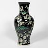 Chinese Qing Famille Noir Porcelain Vase