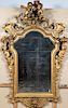Palatial Louis XV Gilt Wood Putti Crest Mirror
