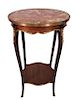 19th C. French Rosewood Two-Tiered Side Table