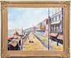 Claude Pissarro, La Rue De Le Plage, Oil on Canvas