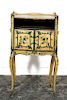 19th C. French Green & Yellow Painted Cabinet