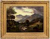Large 19th Century, Bucolic Pastoral Oil On Canvas