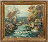 John Berninger "Autumn Riverscape" Oil On Canvas