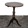 19th C. English Circular Japanned Occasional Table
