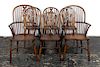 Set, Six Oak Windsor Style Dining Chairs