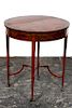 Round Hepplewhite Style Marquetry End Table