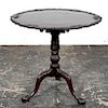 English Chippendale Style Birdcage Tilt Top Table