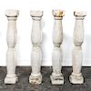 Set of Four Continental Painted Stone Balusters