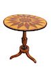 19th C. Continental Tilt Top Inlaid Table