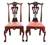 PAIR OF CHIPPENDALE SIDE CHAIRS. PHILADELPHIA, PENNSYLVANIA. CHERRY. 1760 - 1780.