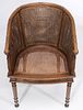 Louis XV Style Caned Tub Chair with