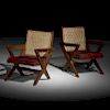 Pierre Jeanneret, Cross Easy armchairs from Chandigarh, pair