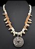 Necklace - Sumerian Faience + Roman Bone & Glass Bead