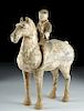 Chinese Han Dynasty Pottery Horse / Rider  - TL Tested