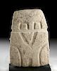 Valdivian Limestone Plaque - Highly Abstract Owl