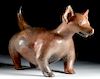 Impressive Colima Redware Puppy w/ Pierced Ears