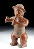 Colima Red Slipped Standing Male Flute Player