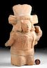 Veracruz Nopiloa Pottery Rattle / Whistle Figure
