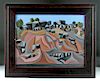 Framed Joel Greene Painting of New Mexico - 2000