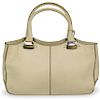 Tods Ivory White Leather Bag