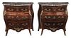 Pair Louis XV Style Marble-Top and