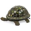 Vintage Stained Glass Turtle Lamp