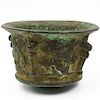 Ancient Chinese Bronze Brush Pot