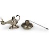 Camusso Sterling Silver Burner and Oil Lamp