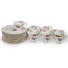 (12 Pc) Tuscan Porcelain Breakfast Plates and Teacups