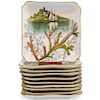 (10 Pc) French Hand Painted Porcelain Dishes