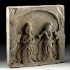 Chinese Tang Dynasty Terracotta Plaque w/ Musicians