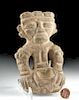 Teotihuacan Stone Seated Figure Holding a Bowl