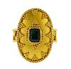 Zolotas Greece 22K Gold Emerald Ring