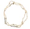 Chanel Costume Pearl Crystal Necklace 