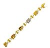 Tous 18K Gold Diamond Elephant Bracelet