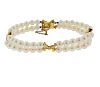 Mikimoto Vintage 14k Gold Pearl Bracelet 