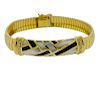 Asch Grossbardt 14k Gold Diamond Inlay MOP Onyx Bracelet 