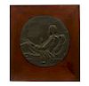 Augustus Saint-Gaudens (1848-1907) Bronze Portrait, Robert Louis Stevenson